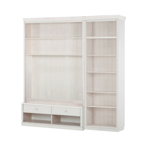 Fehér borovi fenyő nappali bútor szett 214x223 cm Anita – Støraa-image-2