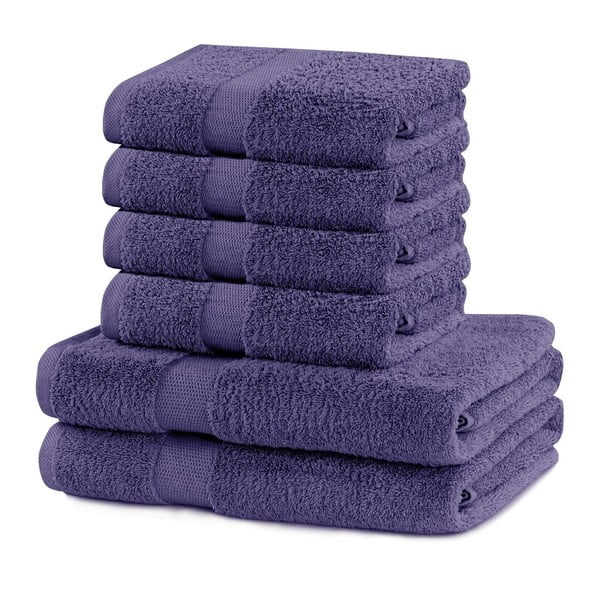 Marina 2 db lila fürdőlepedő és 4 db törölköző - DecoKing