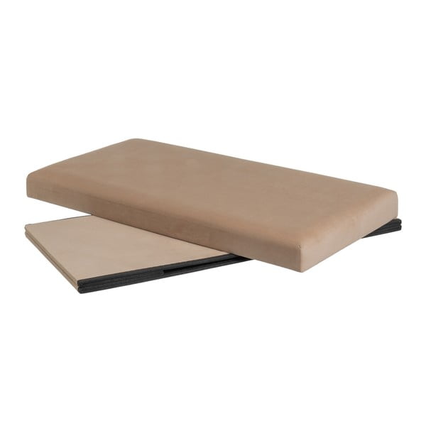 Világosbarna bársony puff Estela – Casa Selección-image-2