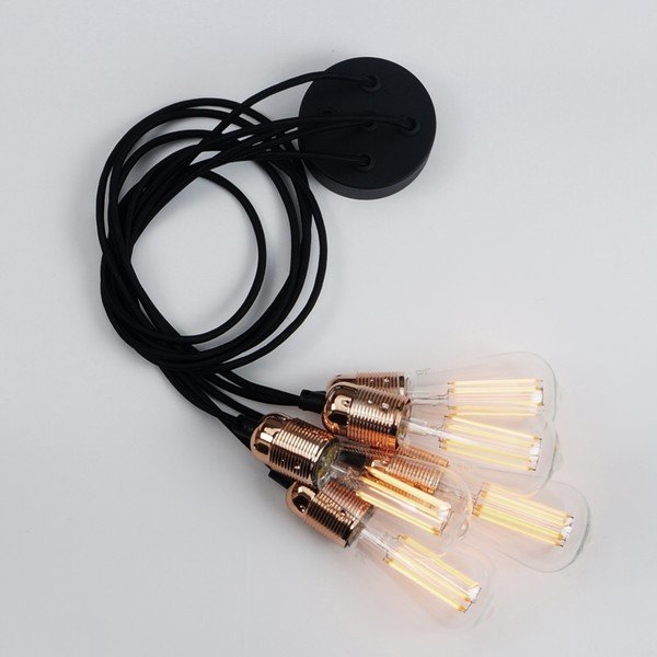 Uno ötágú függőlámpa rézszínű részletekkel - Sotto Luce-image-4