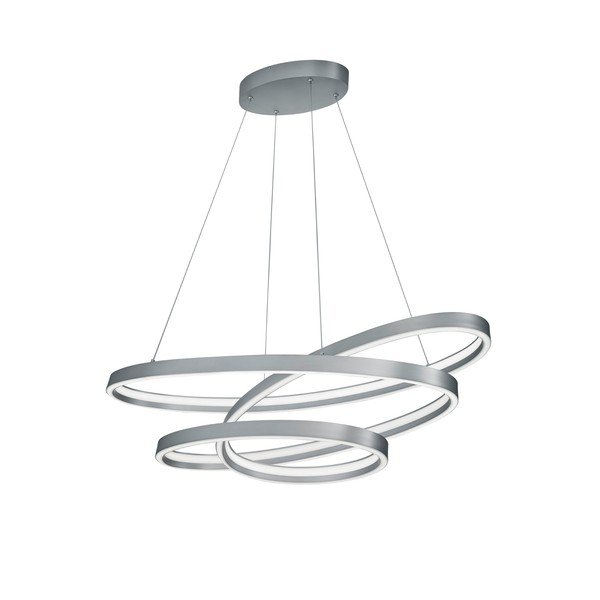 Szürke LED függőlámpa hangvezérléssel-mobil alkalmazás vezérléssel, fém búrával Ciola – CINQUE-image-2