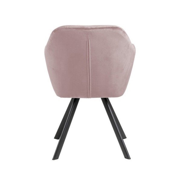 Világos rózsaszín kárpitozott karfás étkezőfotel Lola – Actona-image-2