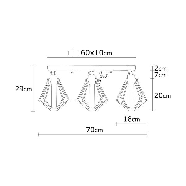 Fekete-aranyszínű mennyezeti lámpa fém búrával ø 18 cm Oylat – Opviq lights-image-3