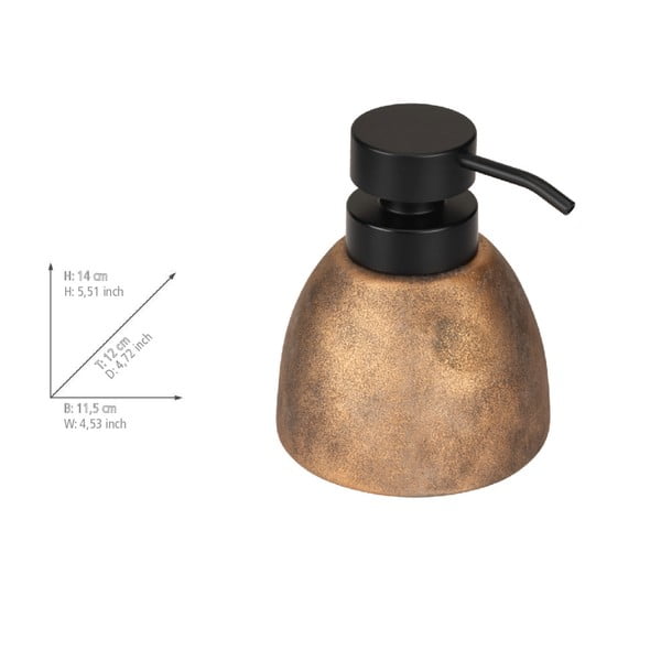 Bronzszínű kerámia szappanadagoló 300 ml Tremea – Wenko-image-3