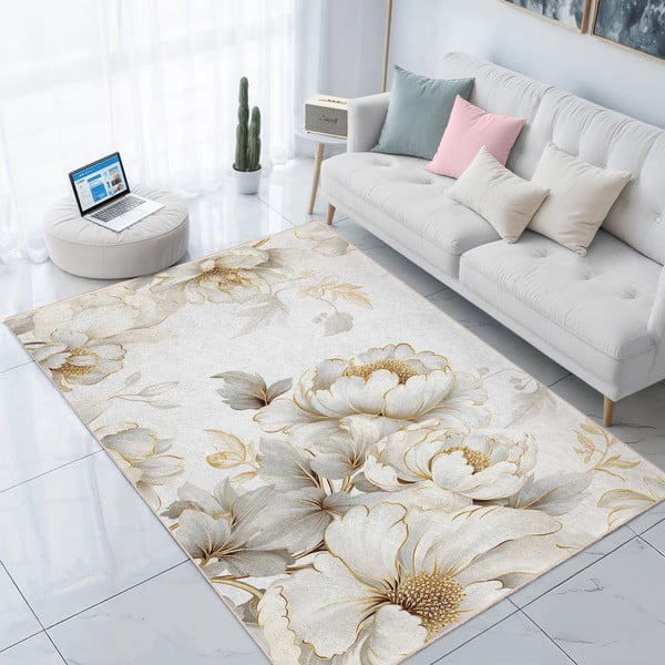 Krémszínű mosható futószőnyeg 80x200 cm Soft and Gentle – Mila Home-image-2