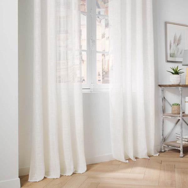 Krémszínű átlátszó függöny 140x280 cm Haltona – douceur d'intérieur-image-3