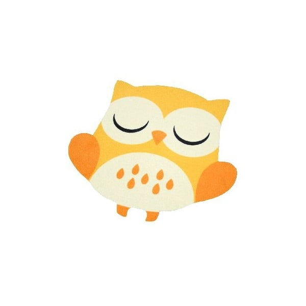 Owls sárga gyerekszőnyeg, 100 x 100 cm - Zala Living