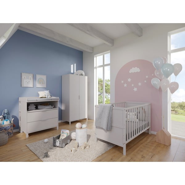 Krémszínű gyerek komód 89x92x54 cm Alkmaar – Germania-image-1