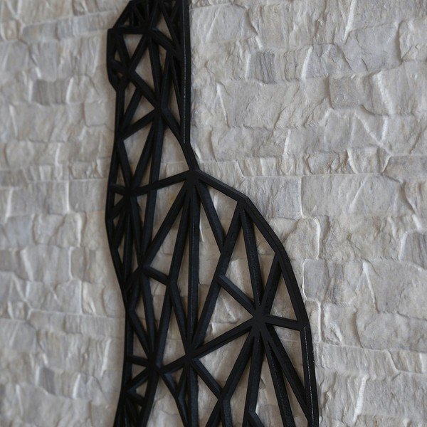 Black Cat fekete fali dekoráció, 39 x 65 cm-image-1