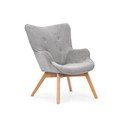 Szürke kordbársony fotel Niko – Ropez