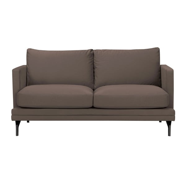 Jupiter barna kétszemélyes kanapé, fekete lábakkal - Windsor & Co Sofas