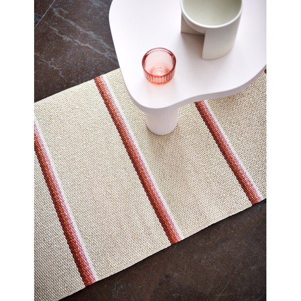 Téglavörös-krémszínű kültéri-beltéri szőnyeg 70x90 cm Olle Brick Cream – Pappelina-image-1