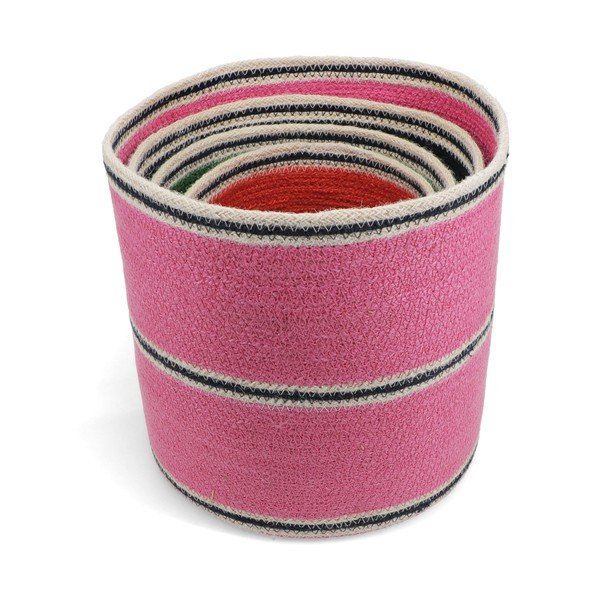 Juta tárolókosár szett 4 db-os ø 27x26 cm – Rex London-image-3