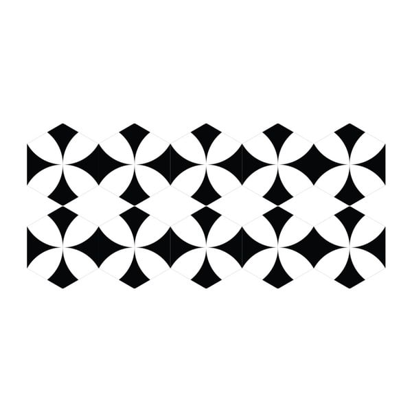 Floor Stickers Hexagons Bernardo 10 db-os padlómatrica szett, 40 x 90 cm - Ambiance