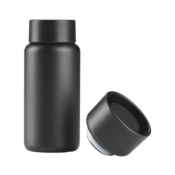 Fekete rozsdamentes acél termobögre 400 ml Singles – Zone