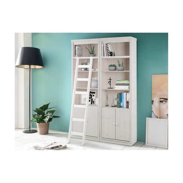 Fehér borovi fenyő könyvespolc 148x223 cm Anita – Støraa-image-1