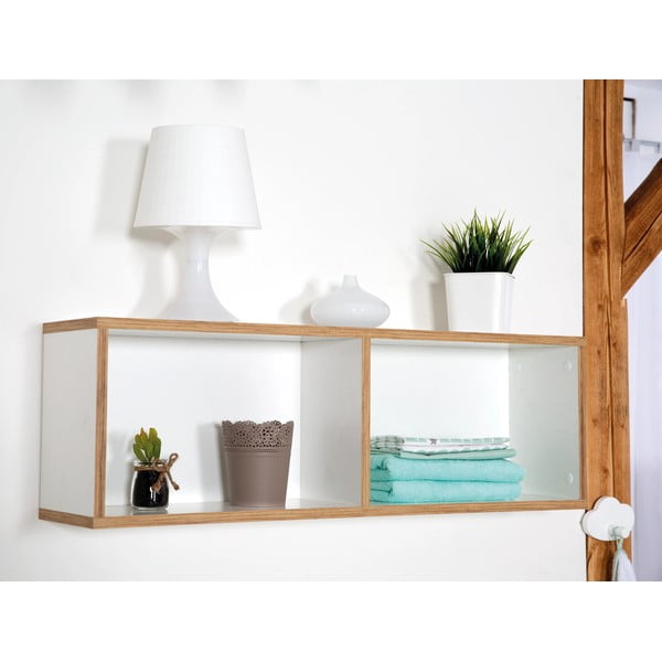 Fehér gyerek fali könyvespolc 90x29 cm Finn – Roba-image-2