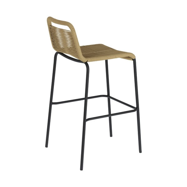 Glenville bézs acélszerkezetű bárszék, magasság 74 cm - Kave Home-image-2