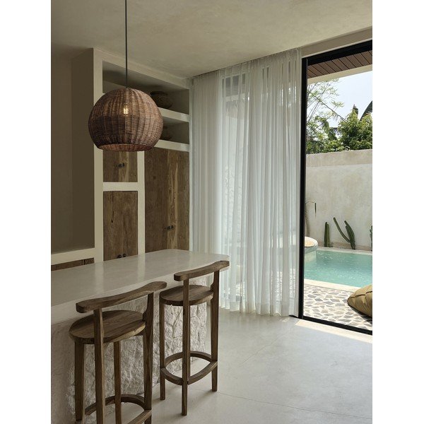 Natúr színű rattan függőlámpa ø 39 cm Rielo – Nova Luce-image-2