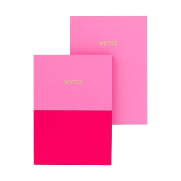 Cerise 2 darabos rózsaszín jegyzetfüzet szett, A6 - GO Stationery