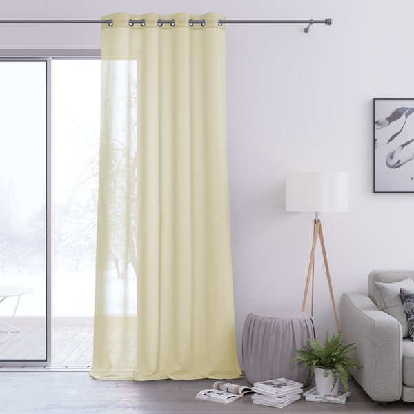 Voile Eyelets világossárga függöny, 140 x 250 cm - AmeliaHome-image-2