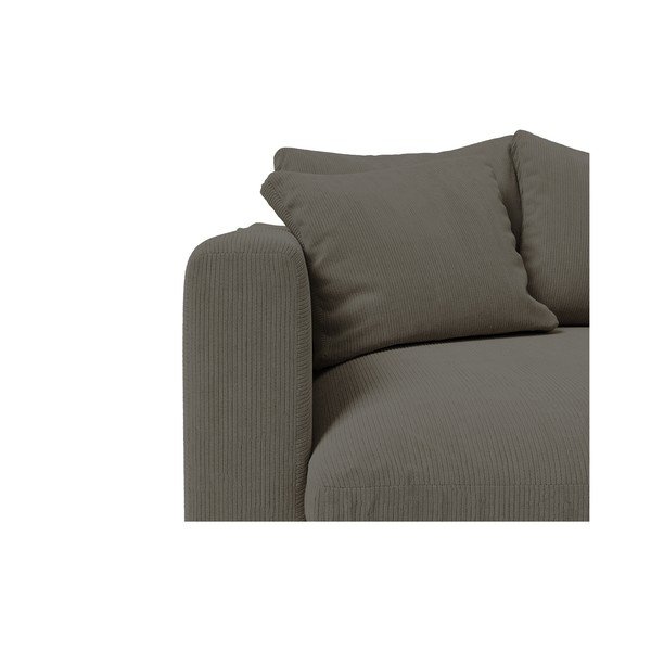 Sötétszürke kordbársony fotel Comfy – Scandic-image-1