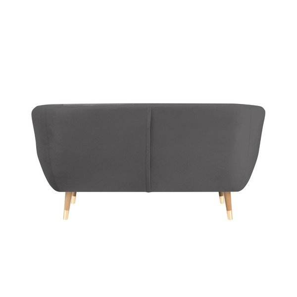 Benito szürke bársony kanapé, 158 cm - Mazzini Sofas-image-4
