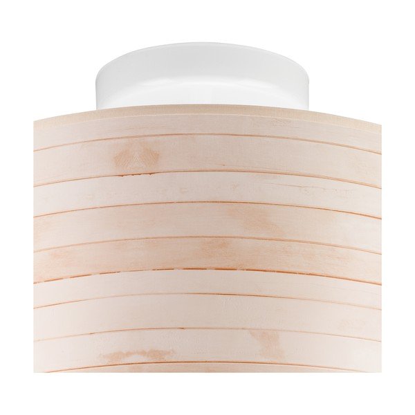 Világosbarna mennyezeti lámpa textil búrával ø 35 cm Print – LAMKUR-image-3