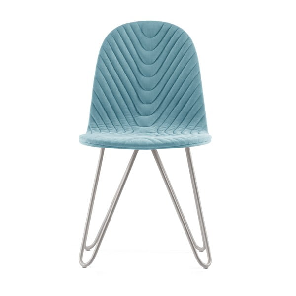 Mannequin X Wave világoskék szék fém lábakkal - Iker