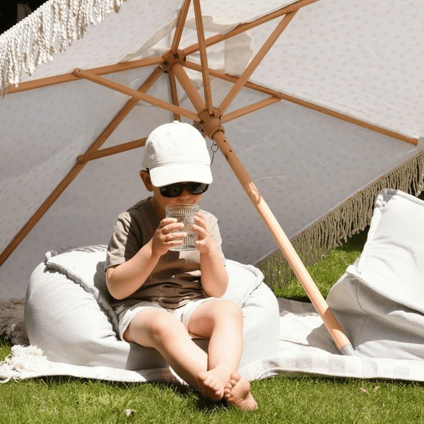 Világosszürke gyerek babzsákfotel Outzy – Meowbaby-image-1