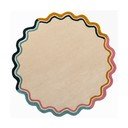 Natúr színű kézi szövésű gyapjú kerek szőnyeg ø 180 cm Leo Scallop – Flair Rugs