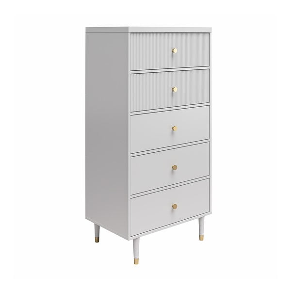 Világosszürke magas komód 70x141 cm Elizabeth – CosmoLiving by Cosmopolitan-image-2