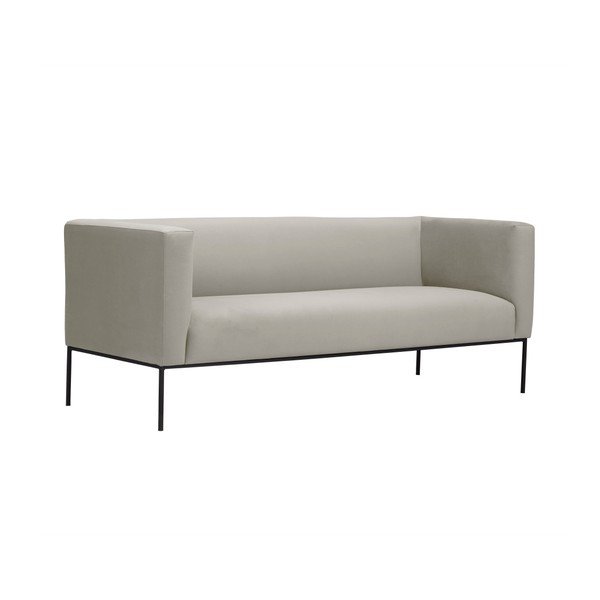 Neptune bézs kétszemélyes bársony kanapé, 195 cm - Windsor & Co Sofas-image-2