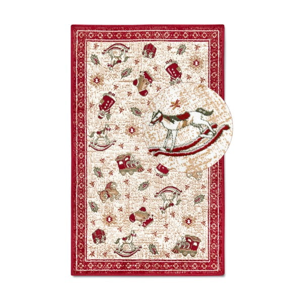 Piros pamutkeverék szőnyeg karácsonyi mintával 50x80 cm Toy's Delight Red Christmas – Villeroy&Boch