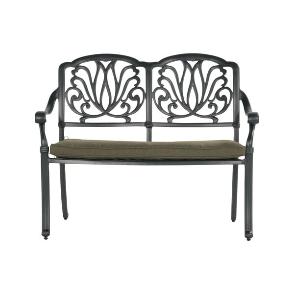 Bronzszínű fém kerti pad Amalfi – Hartman-image-1