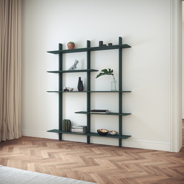 Zöld moduláris polcrendszer 162x190 cm Bridge – Tenzo-image-1