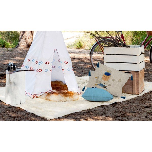 Lenkeverék gyerek párna 50x35 cm Captain – Little Nice Things-image-1