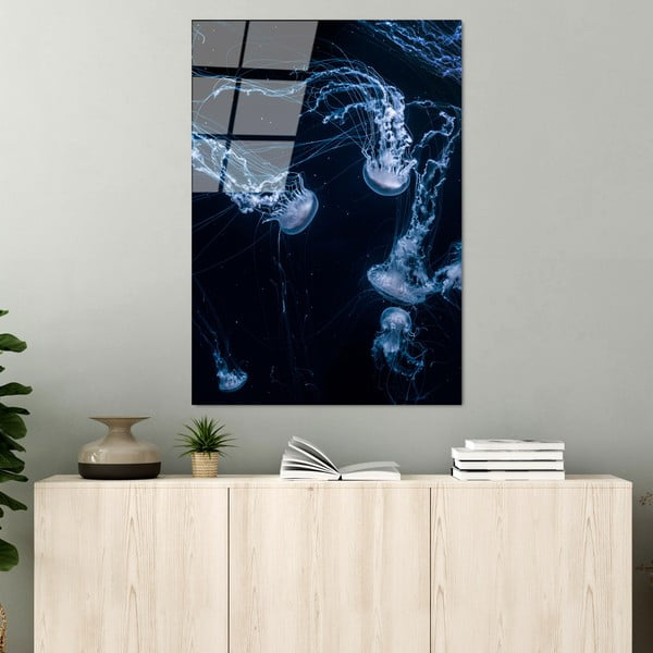 Üveg kép 70x100 cm Jelly Fish – Wallity-image-1