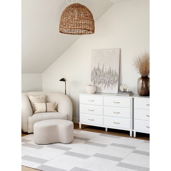 Bézs gyapjú szőnyeg 133x190 cm Agnus Pavement – Agnella-image-1