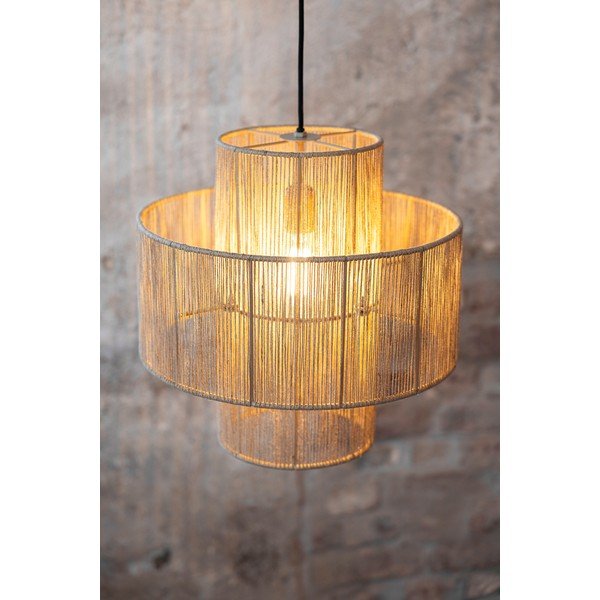 Natúr színű függőlámpa juta búrával ø 40 cm Soga – Markslöjd-image-4