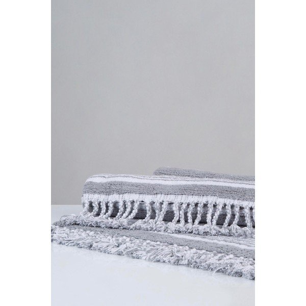 Martil szürke pamut fürdőszobai kilépő, 60 x 90 cm - Foutastic-image-3