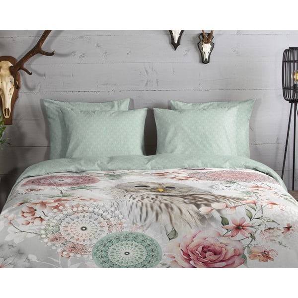 Zöld egyszemélyes flanel ágyneműhuzat 140x200 cm Omaira – HIP-image-2