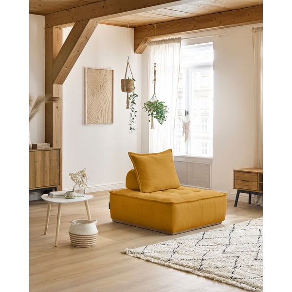 Mustársárga zsenília fotel Elisa – Bobochic Paris-image-1