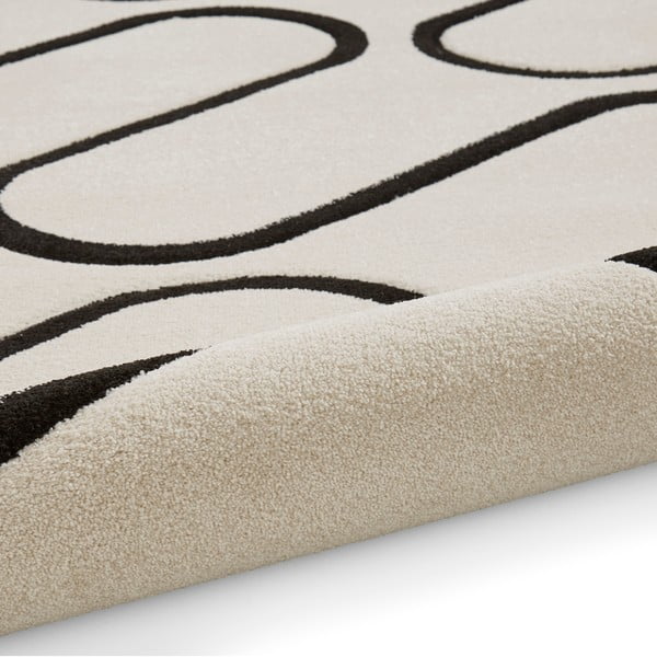 Fekete-fehér szőnyeg 160x230 cm Linear Curve – Catherine Lansfield-image-3