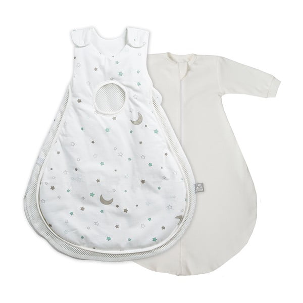 Fehér-bézs pamut babahálózsák 50x66 cm Sternenzauber – Roba