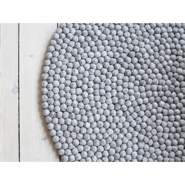Ball Rugs homokbarna gyapjú golyószőnyeg, ⌀ 200 cm - Wooldot