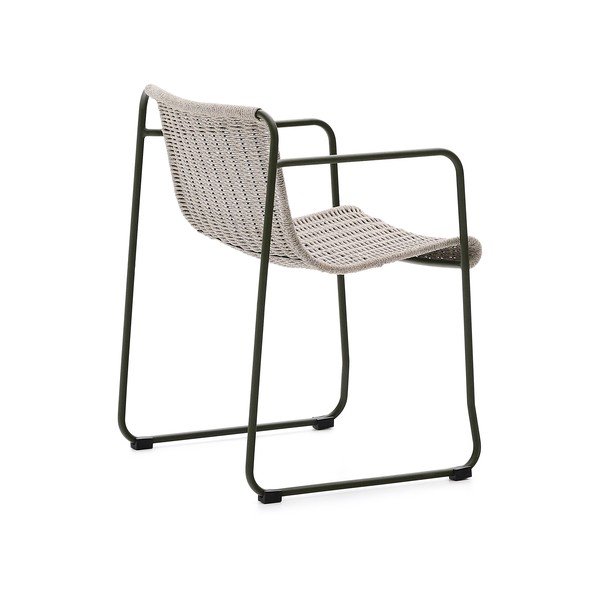 Szürkészöld fém kerti szék Maurina – Kave Home-image-4