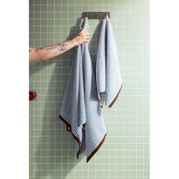 Barna-krémszínű frottír pamut fürdőlepedő 70x140 cm Gobo – noo.ma-image-4