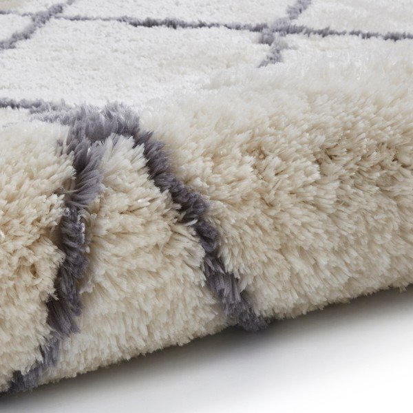 Morocco krémfehér szőnyeg szürke részletekkel, 150 x 230 cm - Think Rugs-image-1