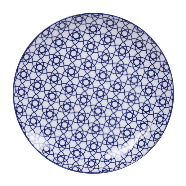Stripe kék porcelán tányér, ø 25,7 cm - Tokyo Design Studio
